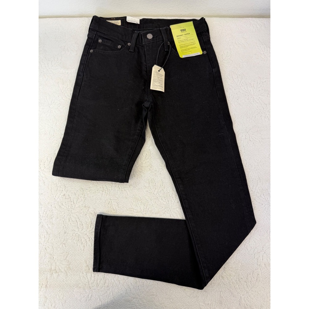 Levis Premium 510 Skinny Taper Jeans Mens 29x30 Black Flex Eco Performance NEW